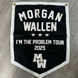 Morgan Wallen Black and White Tour Tapestry 2025 I’m the problem tour NWOT